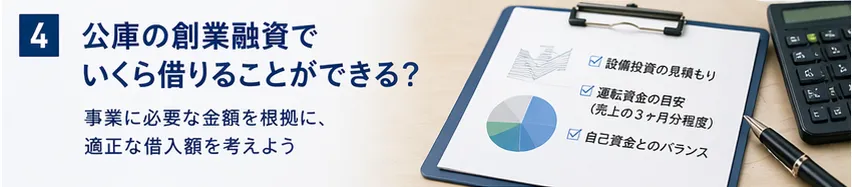 公庫の創業融資でいくら借りることができる？